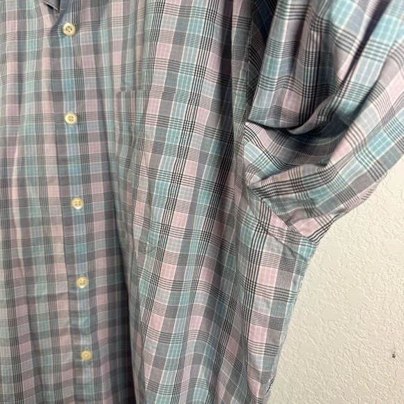 Peter Millar Plaid Long Sleeve Button-Down Shirt Size XL - Picture 5 of 7